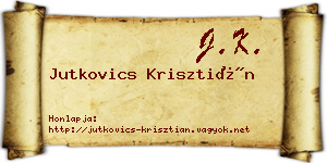 Jutkovics Krisztián névjegykártya